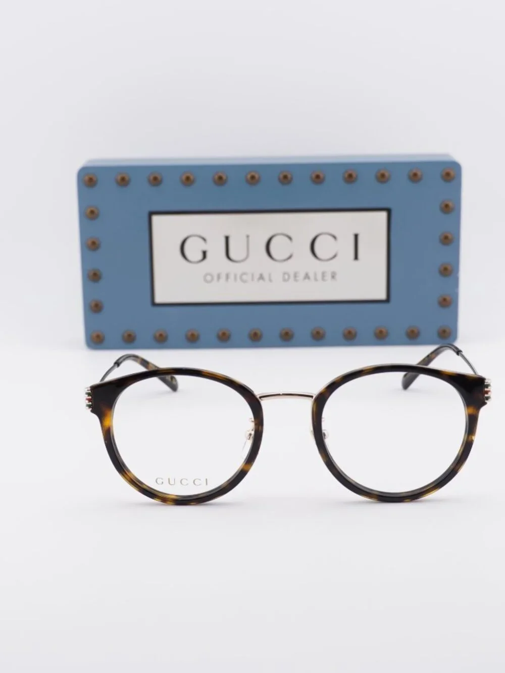 Gucci GG1885OA 002 Square Eyeglasses - Havana/Gold 51mm